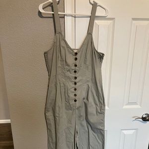 Women’s Sage Green Fitted Overalls